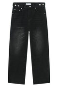 Men's Washed Straight-Leg Jeans - Hovatok