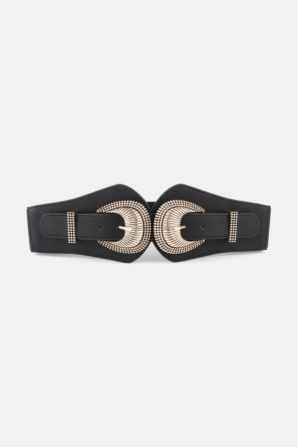 Shell Double Buckle Elastic Wide Belt - Hovatok