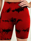 Tie-Dye High Waist Active Shorts - Hovatok