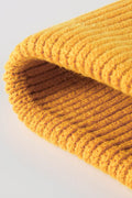 Button Detail Rib-Knit Cuff Beanie - Hovatok