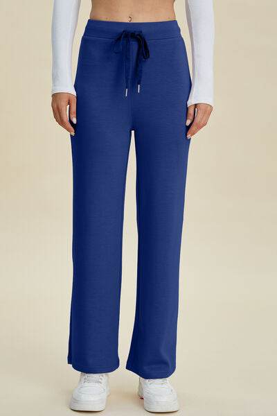 Basic Bae Full Size Air Scuba Drawstring Wide Leg Pants - Hovatok