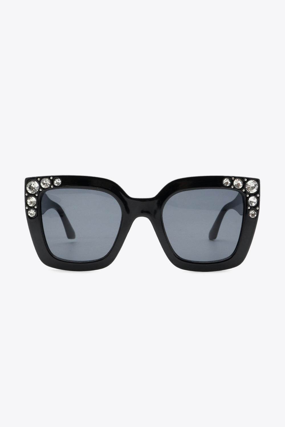 Inlaid Rhinestone Polycarbonate Sunglasses - Hovatok