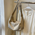 Pleated Dumpling Crossbody Bag - Hovatok