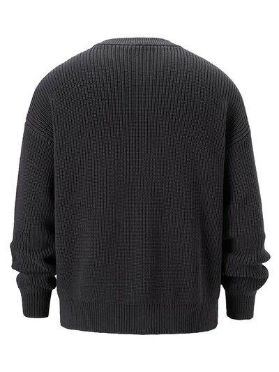 Men's Round Neck Long Sleeve Sweater - Hovatok