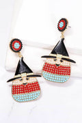 Witch's Hat Shape Synthetic Pearl Dangle Earrings - Hovatok