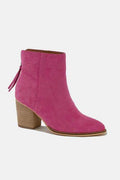 Beast Fashion Suede Point Toe Ankle Booties - Hovatok