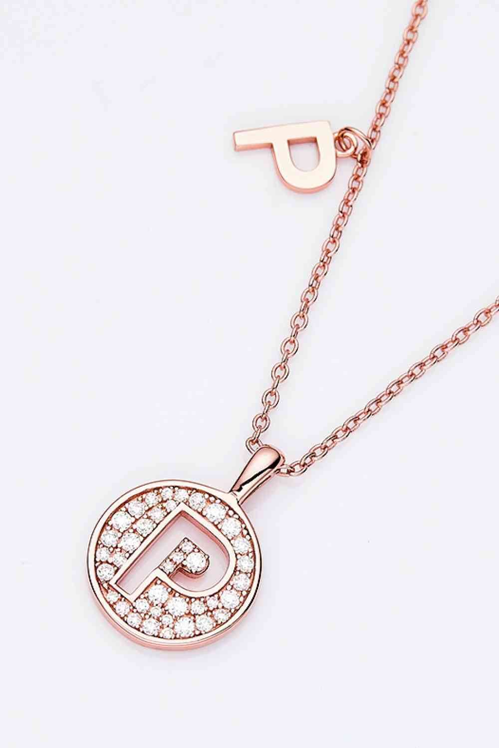 Adored Moissanite K to T Pendant Necklace - Hovatok