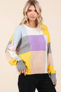 Mittoshop Color Block Round Neck Sweater - Hovatok