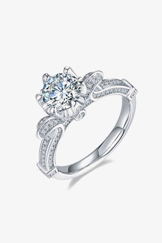 Adored 1 Carat Moissanite 925 Sterling Silver Ring - Hovatok