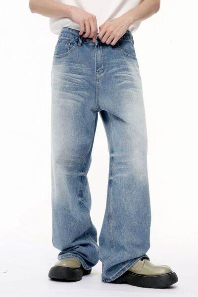 Wide Leg Jeans with Pockets - Hovatok