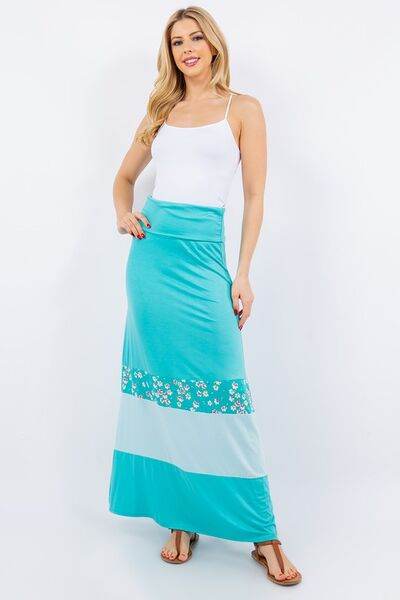 Celeste Full Size Color Block Tube Maxi Dress Plus Size - Hovatok