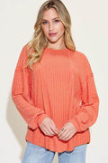 Basic Bae Full Size Ribbed Round Neck Long Sleeve T-Shirt - Hovatok