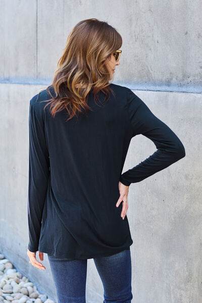 Basic Bae Full Size Round Neck Long Sleeve Top - Hovatok