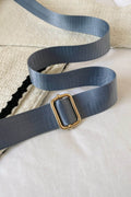 Raw Hem Checkered Denim Crossbody Bag - Hovatok