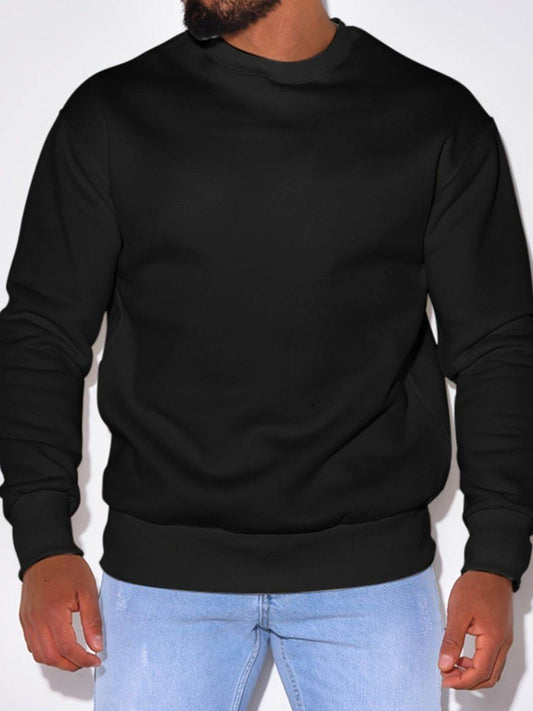 Men's Plus Size Round Neck Sweatshir - Hovatok