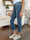 Judy Blue Full Size Cuffed Hem Slim Jeans - Hovatok