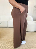 Basic Bae Full Size Smocked Wide Waistband Wide Leg Pants - Hovatok