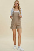Double Take Full Size Texture Sleeveless Romper - Hovatok