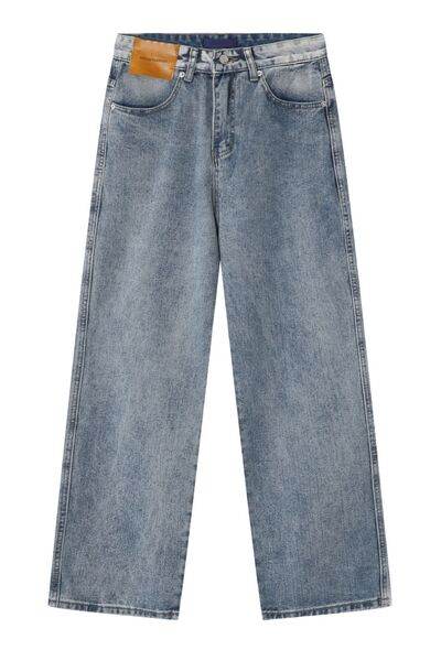 Wide Leg Jeans with Pockets - Hovatok
