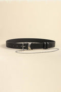 PU Leather Alloy Chain Belt - Hovatok