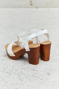 DDK Time After Time Wooden Platform Strap Heels - Hovatok