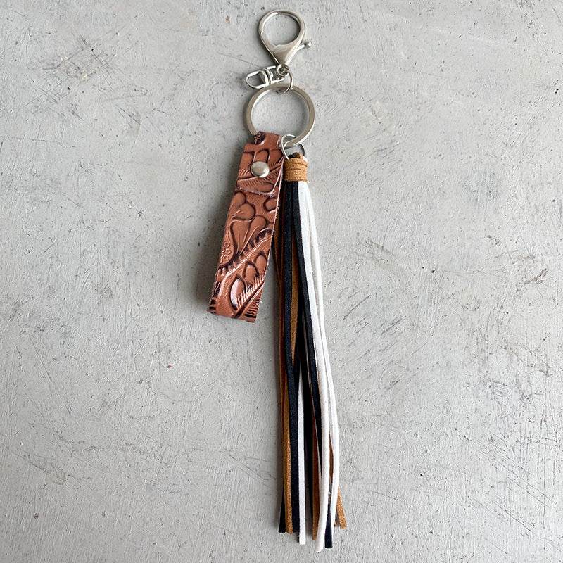 Genuine Leather Tassel Keychain - Hovatok