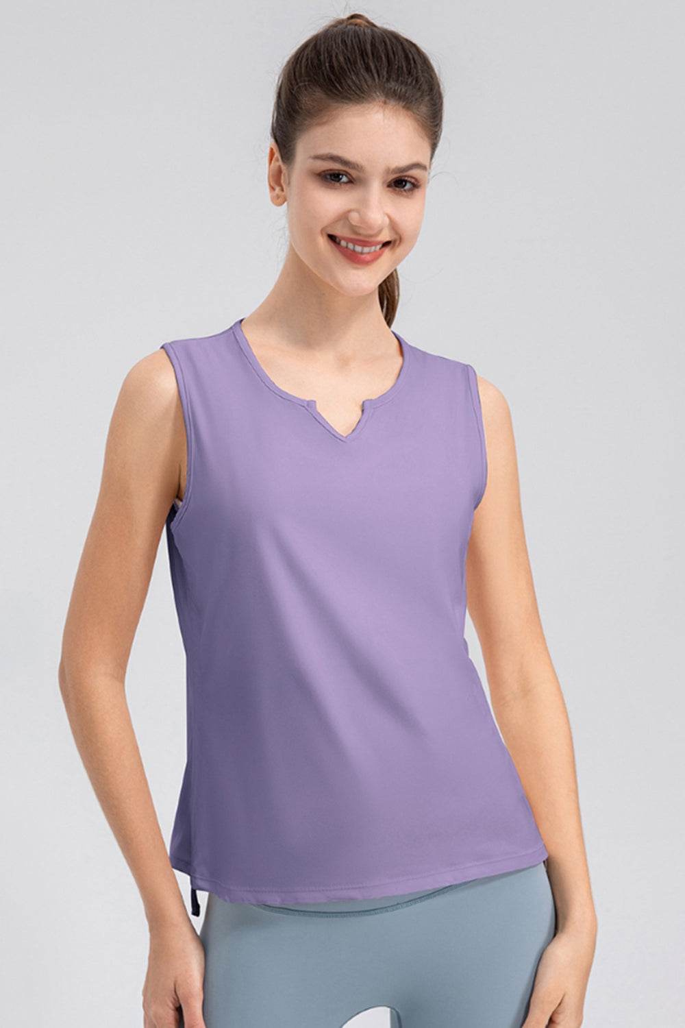 Notched Wide Strap Active Tank - Hovatok