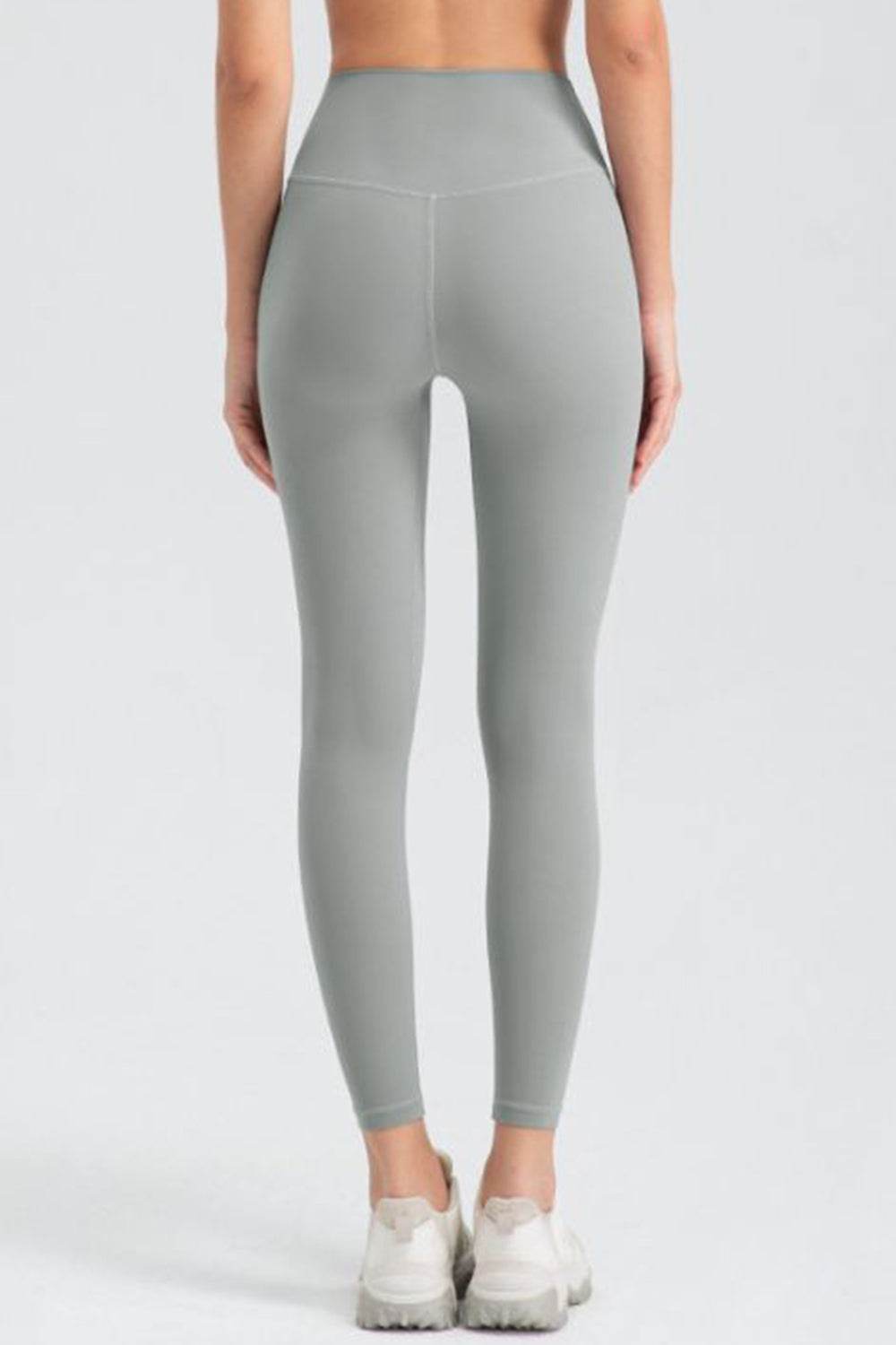 Wide Waistband Slim Fit Active Leggings - Hovatok