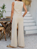 Devine Tied V-Neck Sleeveless Top and Pants Set - Hovatok