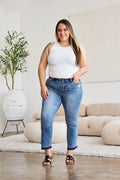 Judy Blue Full Size Release Hem Cropped Bootcut Jeans - Hovatok