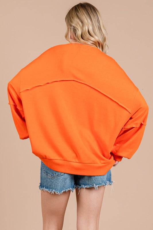 Ces Femme Exposed Seam Long Sleeve Sweatshirt - Hovatok