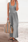 Full Size Scoop Neck Wide Strap Jumpsuit - Hovatok