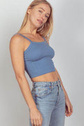 VERY J Cable Knit Seamless Cropped Cami - Hovatok