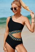 Cutout Single Shoulder One-Piece Swimwear - Hovatok
