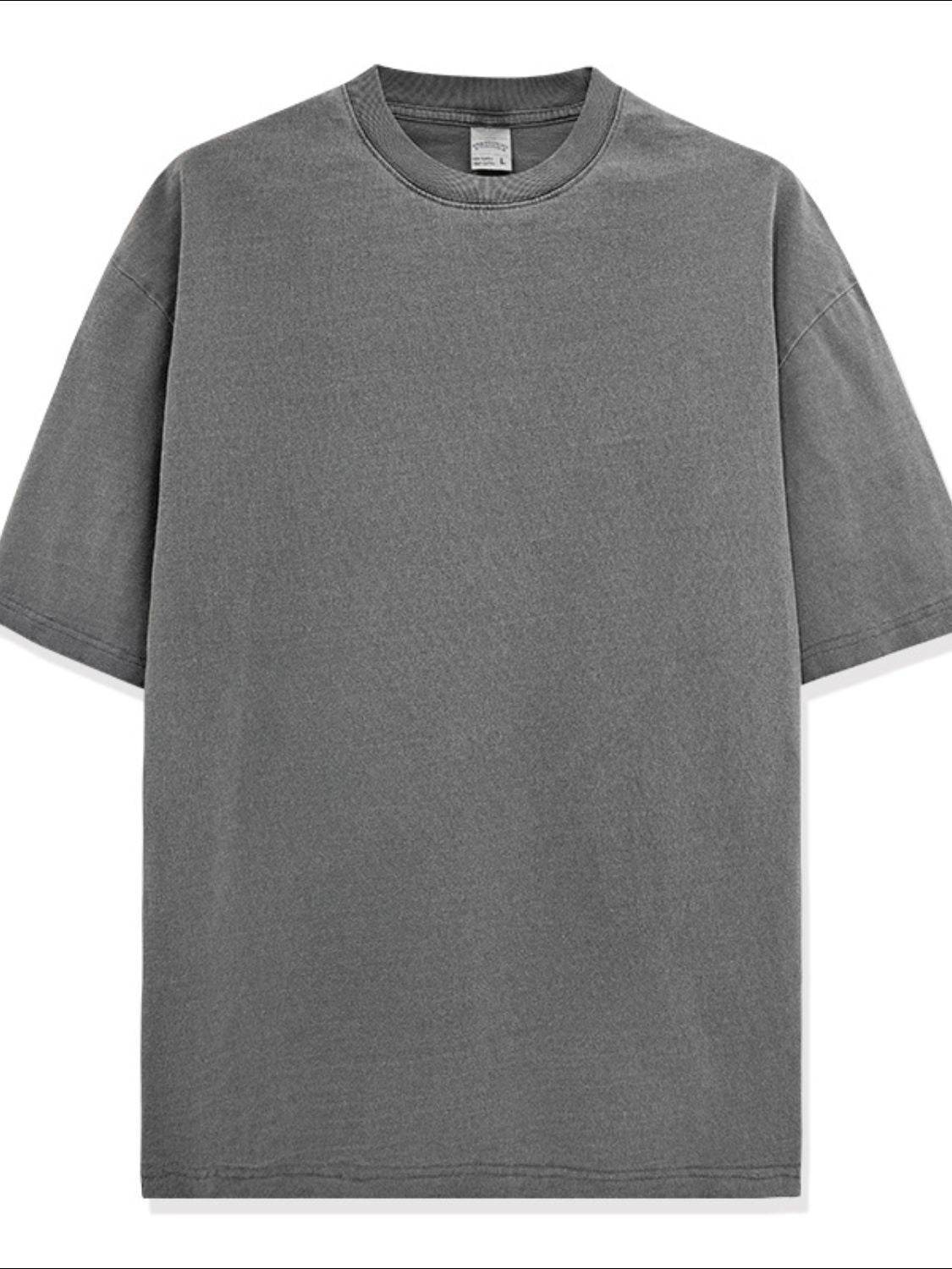 Men's Full Size Round Neck Washed T-Shirt Plus Size - Hovatok