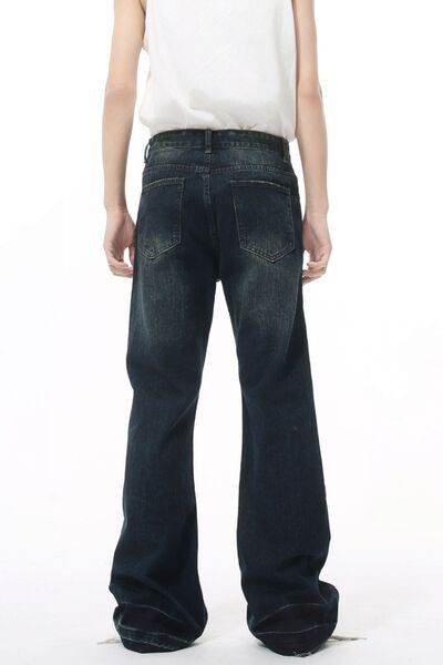 Raw Hem Jeans with Pockets - Hovatok