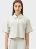 Millennia Half Button Short Sleeve Active T-Shirt - Hovatok