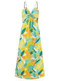 Twisted Printed V-Neck Cami Dress - Hovatok