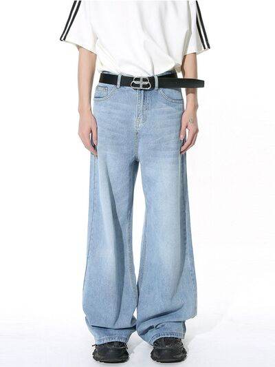 Wide Leg Jeans with Pockets - Hovatok
