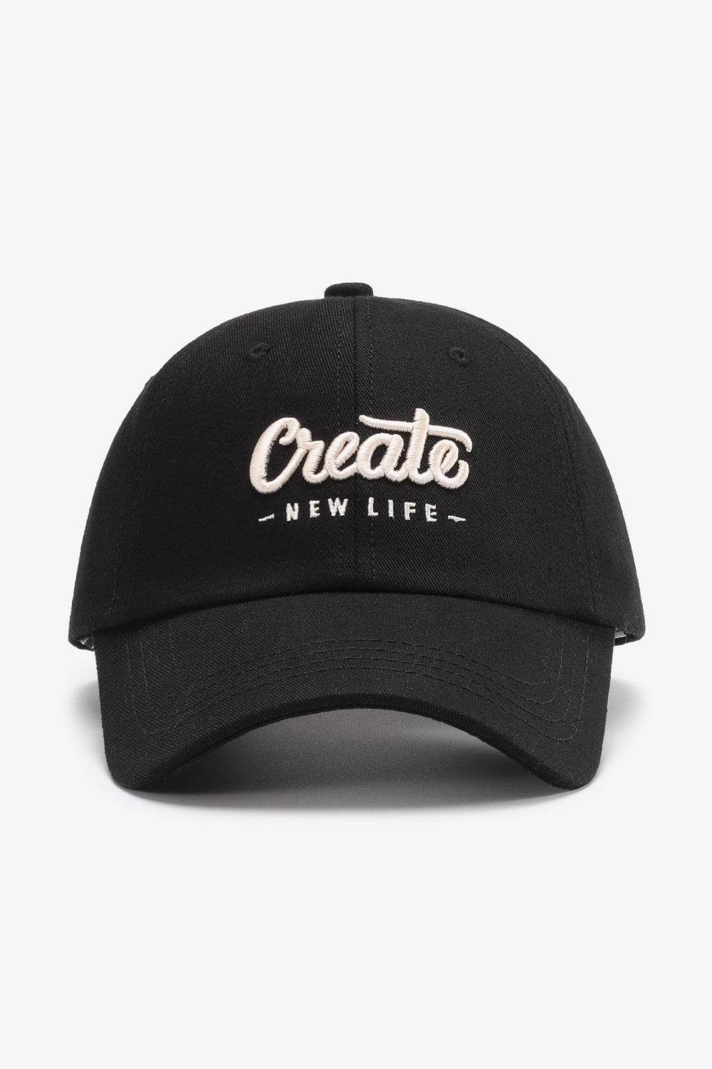 CREATE NEW LIFE Adjustable Cotton Baseball Cap - Hovatok
