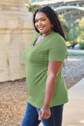 Basic Bae Bamboo Full Size V-Neck Short Sleeve T-Shirt - Hovatok