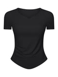 Millennia Notched Short Sleeve Active T-Shirt - Hovatok