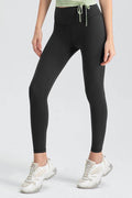 Wide Waistband Slim Fit Active Leggings - Hovatok