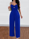 Devine Tie Back Backless Crisscross Jumpsuit - Hovatok