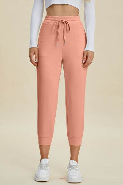 Basic Bae Full Size Air Scuba Drawstring High Waist Cropped Pants - Hovatok