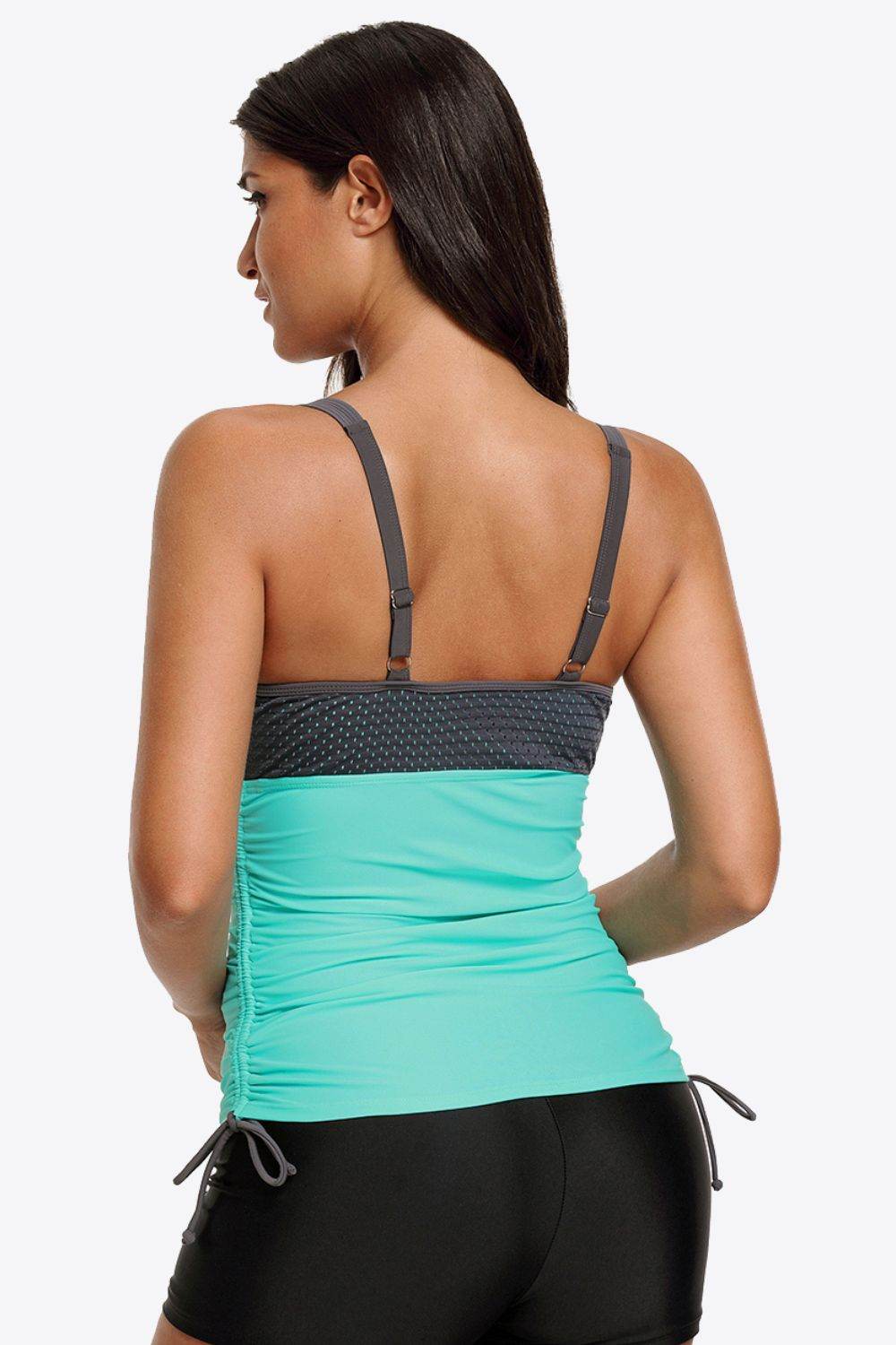 Contrast Sweetheart Neck Swim Cami - Hovatok