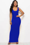 Scoop Neck Wide Strap Maxi Dress - Hovatok