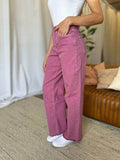 RFM Full Size High Rise Garment Dye Wide Leg Jeans - Hovatok