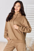 RISEN Drawstring Drop Shoulder Long Sleeve Hoodie - Hovatok