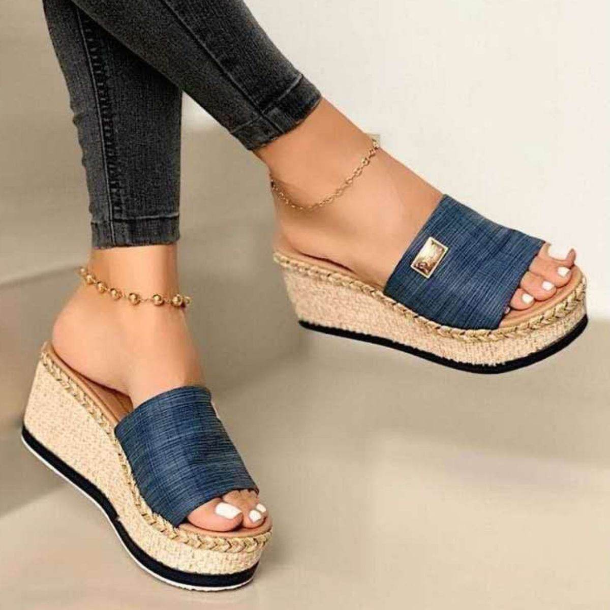 PU Leather Open Toe Sandals - Hovatok